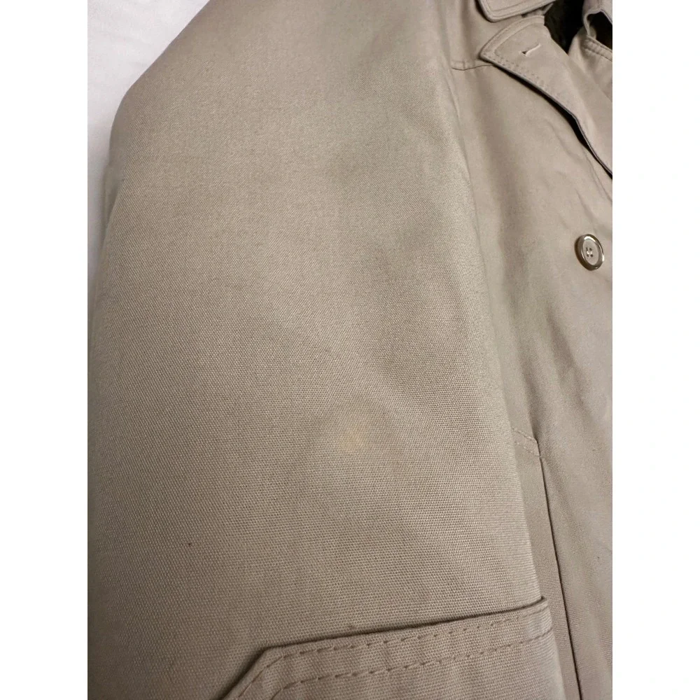 VTG Dunn‎ & Co Overcoat Mens X Large Khaki Plaid Quilted Tartan Raincoat British